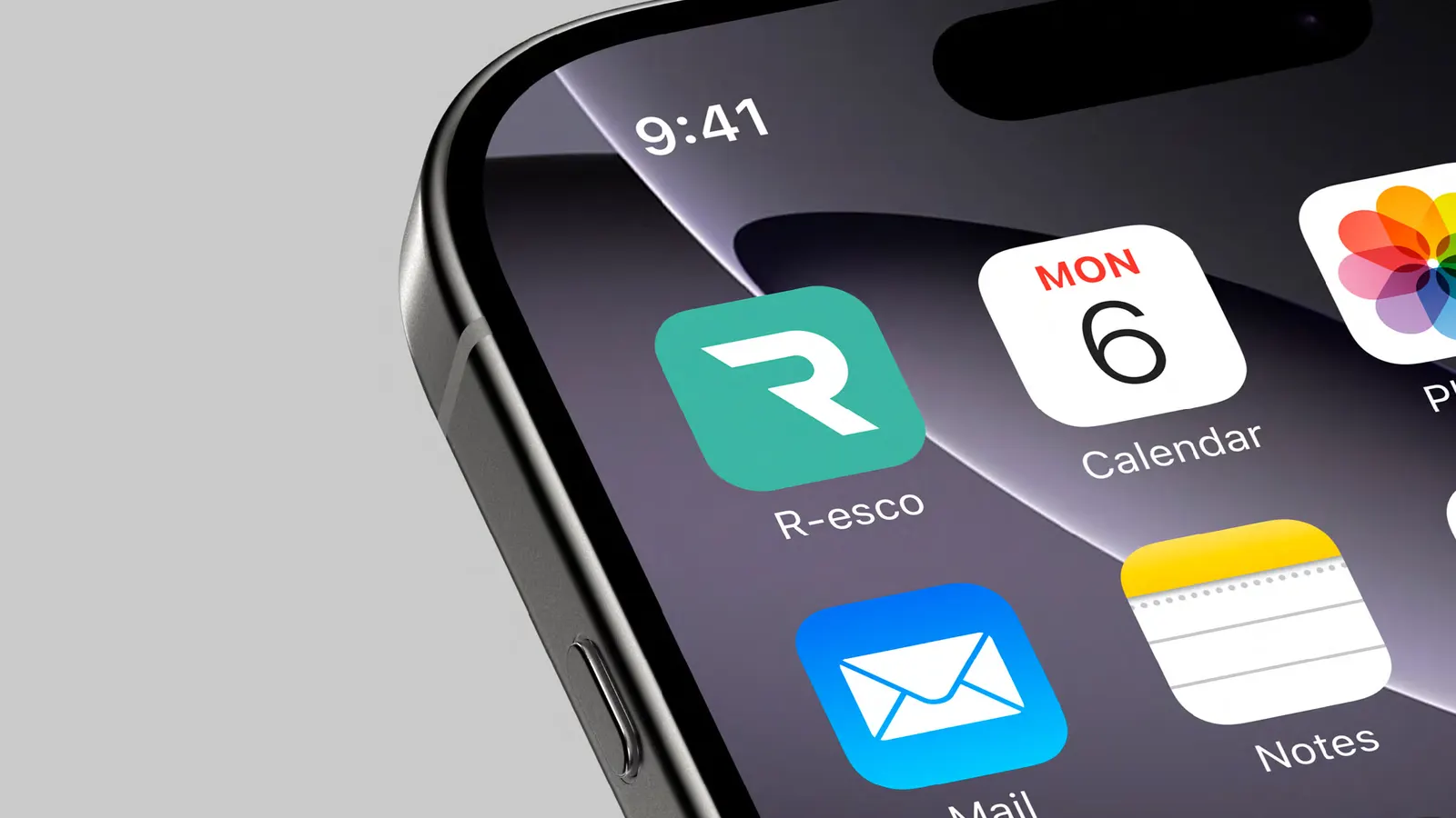 Icona app R-Esco sulla home di uno smartphone